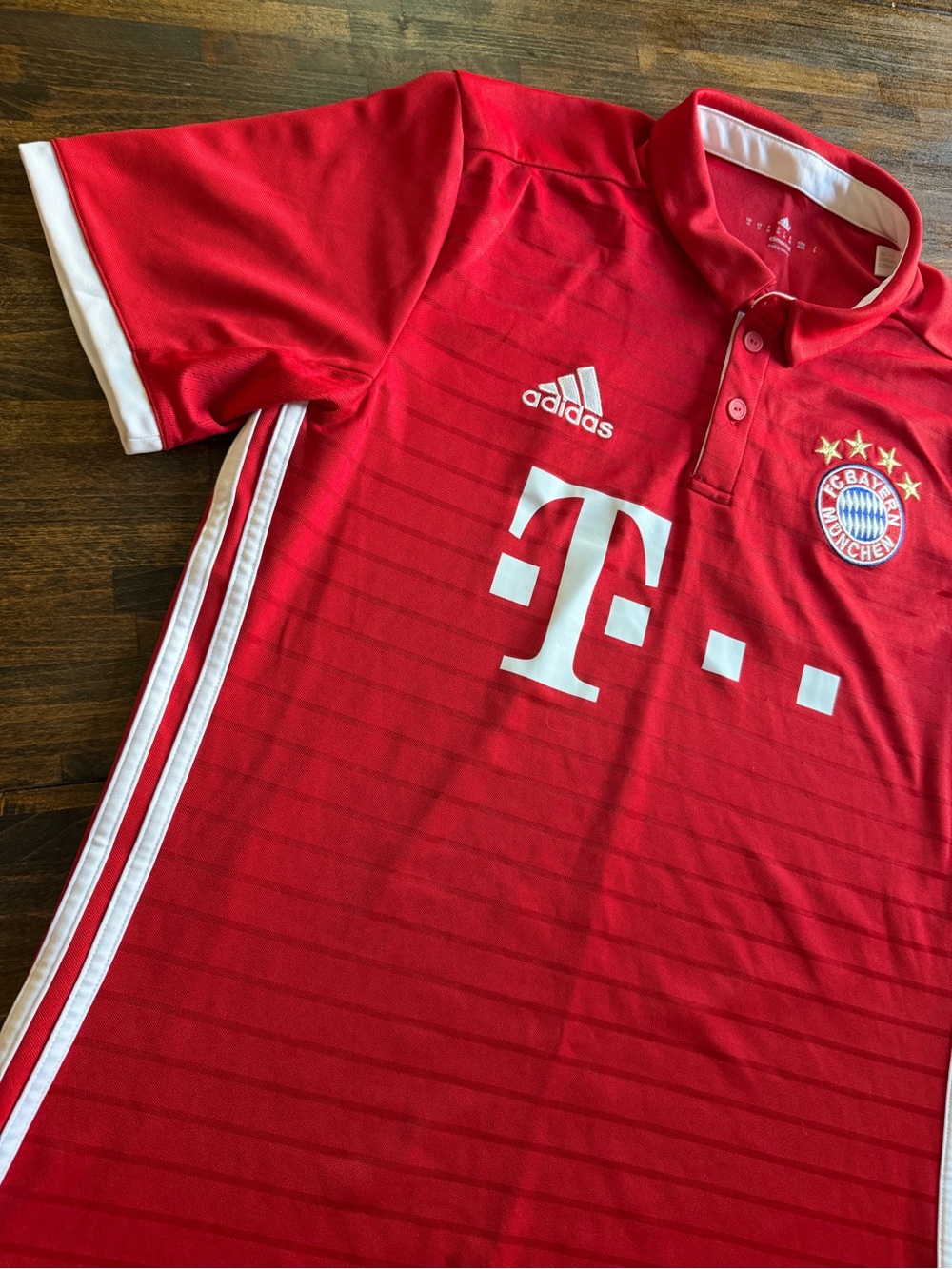 FC Bayern Munich Adidas Climalite Soccer Jersey Mens M Red Polo Shirt Football